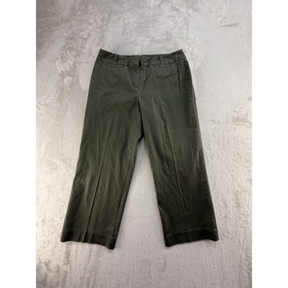 Charter Club Capri Length Chino Pants Womens 8 Green Lightweight Casual